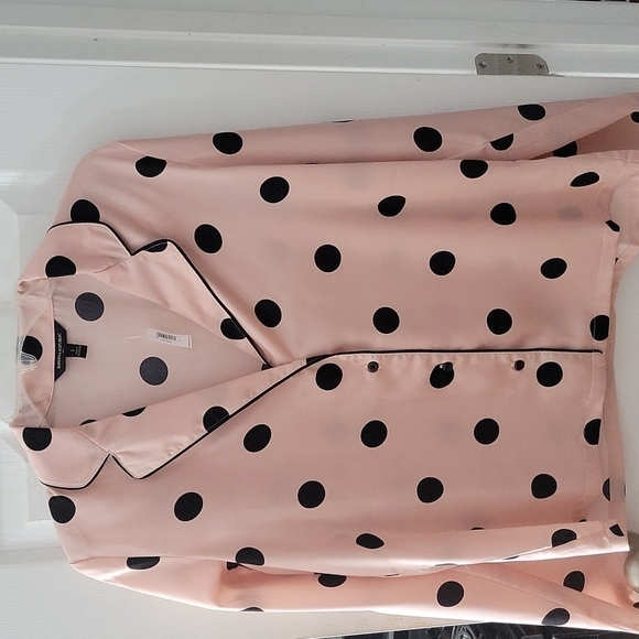 NEW! BANANA REPUBLIC FACTORY Polka Dot Pajama Shirt Top Only- Small. - Picture 2 of 5